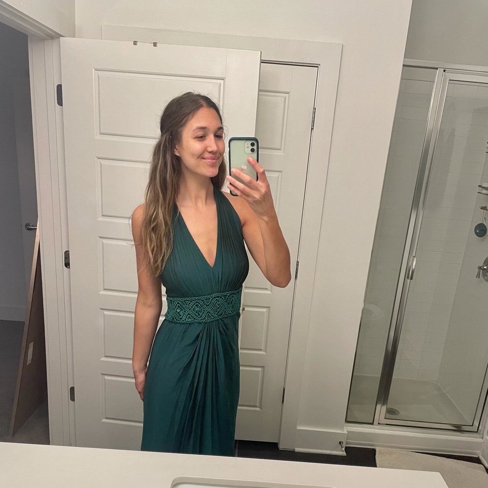 Formal Dark Green Floor Length Dress